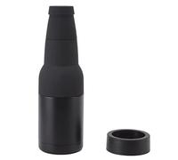 La bière à double paroi noire en acier inoxydable peut isoler avec un ouvreur pour le camping en plein air