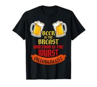 La bière, C'est Le Sein, la Nourriture, C'est la Saucisse. Oktoberfest Beer Funny T-Shirt