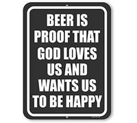 La bière est la preuve que Dieu nous aime et veut notre bonheur. Décoration murale humoristique, panneau décoratif sur le thème de la bière, cadeau pour les amateurs de bière, citation sur la bière,