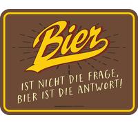 La bière est la réponse - Fun-Schilder - Plaque en métal