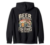 La bière est temporaire, mais Les Histoires de Poissons sont éternelles Sweat à Capuche