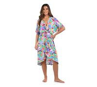 La Blanca Kimono Swimsuit Cover Up Cache-Maillot de Bain, Multi//Tropi-Flage, L Femme