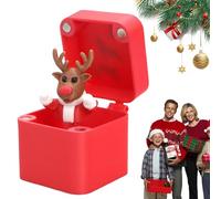 La Boîte à Blagues, Cadeau de Noël avec Un Doigt d'honneur dans Une Boîte, Surprise Pop-up de Père Noël et Cerf pour Jeux de Fruits et Décor Festif, Idéal pour Amis