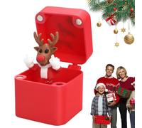 La Boîte à Blagues, Cadeau de Noël avec Un Doigt d'honneur dans Une Boîte, Surprise Pop-up de Père Noël et Cerf pour Jeux de Fruits et Décor Festif, Idéal pour Amis