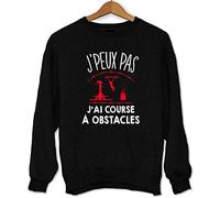 La Boîte à Design Course à Obstacles - Courses d'obstacles | Désolé Je Peux Pas | Sweat Taille Unisexe Collection Sport Humour pour Tous Les Sportifs Passionnés XS
