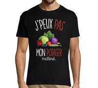 La Boîte à Design J'peux Pas Mon Potager m'attend | T-Shirt Homme Humour/Fun/Drôle pour Ceux et celles Qui passent Leur Temps dans Leur Jardin