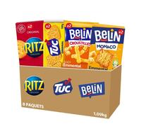 La Boîte Appéritif 1, Ritz Original 200g, Belin Croustilles Emmental 138g, Tuc Original 100g, Belin Crackers Monaco Emmental 110g