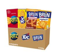 La Boîte Appéritif 6 - Ritz Original 200g, Belin Croustilles Cacahuètes 138g, Tuc Original 100g, Belin Crackers Monaco Emmental