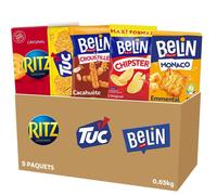 La Boîte Appéritif 8, Ritz Original, Belin Croustilles Cacahuètes, Tuc Original,Belin Crackers Monaco Emmental, Belin Chipster Salé