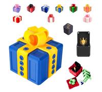 La Boîte Cadeau Exaspérante du Boite Cadeau Doigt d'honneur, Boîtes Colorées Imprimées en 3D, des Cadeaux Amusants pour Les Fêtes d'anniversaire et Les Réunions (Blau-Gold, Finger-Spielzeug)