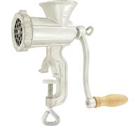 La Bonne Graine - Hachoir à viande manuel n°8 - Fonte d’aluminium - Grille 6,5 mm - Serre-joint