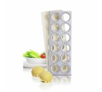 La Bonne Graine Louis Tellier - Moule 12 raviolis Ronds Ø4 cm avec Plaque à foncer - Préparation Rapide et hygiénique - Ustensile pâtisserie Professionnelle
