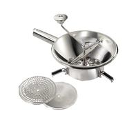 Moulin à légumes inox 24 cm avec 3 pieds repliables et 3 grilles (1.5 mm - 2 mm