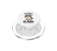 La Bouche impertinente du Chat clin d'œil ne coopère Pas PopSockets PopGrip pour MagSafe