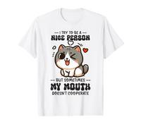 La Bouche impertinente du Chat clin d'œil ne coopère Pas T-Shirt Graphique avec Valeur