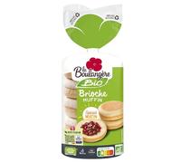 LA BOULANGERE - Brioche Muffin Bio Gourmande et Moelleuse, 250G - Lot De 4