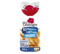LA BOULANGERE - Pain au Lait Sans Sucres Ajoutés, Brioché et Doux pour votre Petit-Déjeuner (Sachet 350g) - Lot de 4 - vendu par Lot