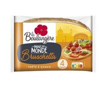 LA BOULANGERE - Pain Bruschetta Nature, Texture Croquante et Saveur Authentique (Sachet 400g) - lot de 4 - Vendu par Lot