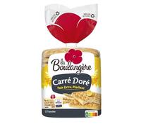 LA BOULANGERE - Pain Carré Doré Croûte Croustillante et Texture Moelleuse, Sachet 525g - Lot De 4