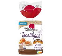 LA BOULANGERE - Pain de Mie Complet Sans Croûte, Texture Moelleuse Idéale en Toast (14 tranches, 330g) - Le Lot De 4
