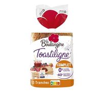 LA BOULANGERE - Pain de Mie Complet Sans Sucres Ajoutés, Texture Moelleuse et Saveur Authentique (500g) - Le lot de 4