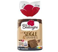 LA BOULANGÈRE - Pain de Seigle Gourmand aux Graines, Texture Rustique et Saveurs Authentiques (500g) - Le lot de 4