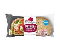 LA BOULANGERE - Tartines Bistrot au Goût Authentique, Texture Croustillante pour l’Apéritif (4 tranches) - Le Lot De 4