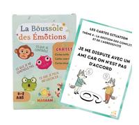 La Boussole des Émotions - Jeu Éducatif Enfant 5 6 7 8 Ans - 30 Cartes Intelligence Émotionnelle et Gestion des Émotions - Méthode Montessori Cercle de Contrôle - Cadeau Fille Garçon - TDAH Autisme