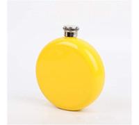 La bouteille pour les hommes, Flasque de voyage portable en acier inoxydable de 140 ml avec entonnoir, noire(A)
