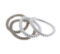 La Boutique du Coiffeur - Elastiques scoubidou fins gris et argenté