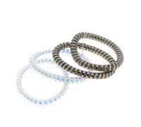 La Boutique du Coiffeur - Elastiques scoubidou fins gris et opalescent