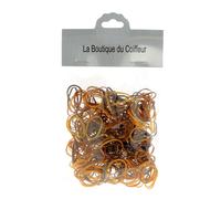La Boutique du Coiffeur - Mini élastiques silicone marrons
