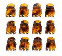 La Boutique du Coiffeur - Mini pinces croco marrons 1,5cm