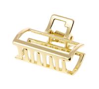 La Boutique du Coiffeur - Petite pince croco métallique rectangle dorée