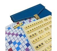 LA BOUTIQUE DU SCRABBLEUR Jeu de Scrabble de Voyage magnétique Pochette Maroquinerie Officiel de la fédération française de Scrabble Duplicate Made in France idéal pour Les scrabbleurs de la Famille