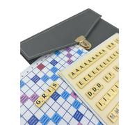 LA BOUTIQUE DU SCRABBLEUR Jeu de Scrabble de Voyage magnétique Pochette Maroquinerie Officiel de la fédération française de Scrabble Duplicate Made in France idéal pour Les scrabbleurs de la Famille