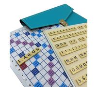 LA BOUTIQUE DU SCRABBLEUR Jeu de Scrabble de Voyage magnétique Pochette Maroquinerie Officiel de la fédération française de Scrabble Duplicate Made in France idéal pour Les scrabbleurs de la Famille