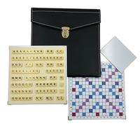 LA BOUTIQUE DU SCRABBLEUR Jeu de Scrabble de Voyage magnétique Pochette Maroquinerie Officiel de la fédération française de Scrabble Duplicate Made in France idéal pour Les scrabbleurs de la Famille
