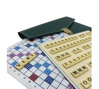 LA BOUTIQUE DU SCRABBLEUR Jeu de Scrabble de Voyage magnétique Pochette Maroquinerie Officiel de la fédération française de Scrabble Duplicate Made in France idéal pour Les scrabbleurs de la Famille