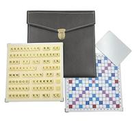 LA BOUTIQUE DU SCRABBLEUR Jeu de Scrabble de Voyage magnétique Pochette Maroquinerie Officiel de la fédération française de Scrabble Duplicate Made in France idéal pour Les scrabbleurs de la Famille