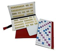 LA BOUTIQUE DU SCRABBLEUR Jeu de Scrabble Grand Format magnétique Pliable Officiel de la fédération française de Scrabble Duplicate Made in France idéal pour Les scrabbleurs de la Famille (Rouge)