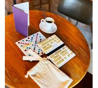 LA BOUTIQUE DU SCRABBLEUR Mini Scrabble Magnétique Duplicate - Jeu de Société Compact avec Lettres et Plaquettes de tirage - Format Voyage - Version Française (Violet)