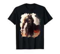 La bravoure épique du Guerrier T-Shirt Graphique avec Valeur, Homme, Noir, M