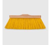 La Briantina Balai bois Olga - Poils rigides et ondulés en PVC - Lanière en bois - Filet italien - Pour usage extérieur