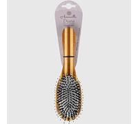 La Briantina Brosse à cheveux Diana en bambou, coussin en caoutchouc et poils mixtes, 22,5 x 6,5 cm