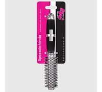 La Briantina Brosse à cheveux pour bouclages et vagues, idéale pour le pliage à cheveux, gris et noir