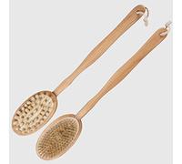 La Briantina Brosse de douche en bois, souple et massante, longueur 42 cm