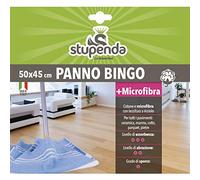 La Briantina Chiffon de Nettoyage pour sols Bingo 2 en 1 en Microfibre et Coton, à Triple Action dépoussiérée et Brillante, pour Tous Les sols, réutilisable, 50 x 45 cm.