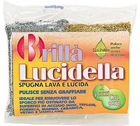 LA BRIANTINA DE Poli Giovanni S.P.A Éponges Brillantes Lava et Gloss Anti-Rayure écologique 2 pièces 9 x 13 cm, Multicolore, Unique