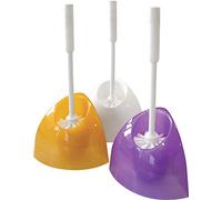 La Briantina Ensemble Brosse et Porte-Brosse de Salle de Bain pour Angle, avec WC en Plastique, hygiénique et léger